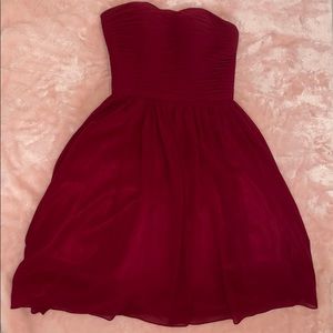 Burgundy short dress